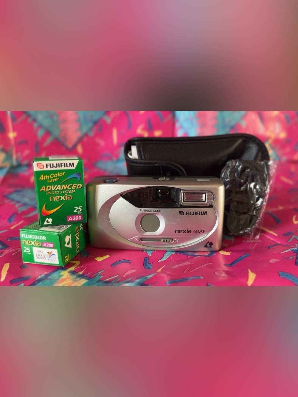 Vintage Fujifilm Nexia 60 AF APS point-and-shoot camera gift set with Nexia Film